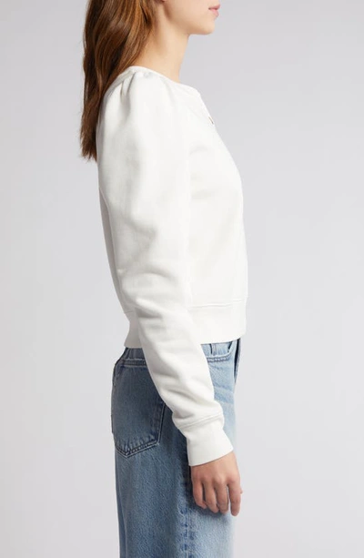 Frame Henley Sweatshirt In White