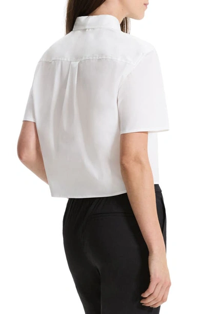 Shop Theory Boxy Crop Shirt In White