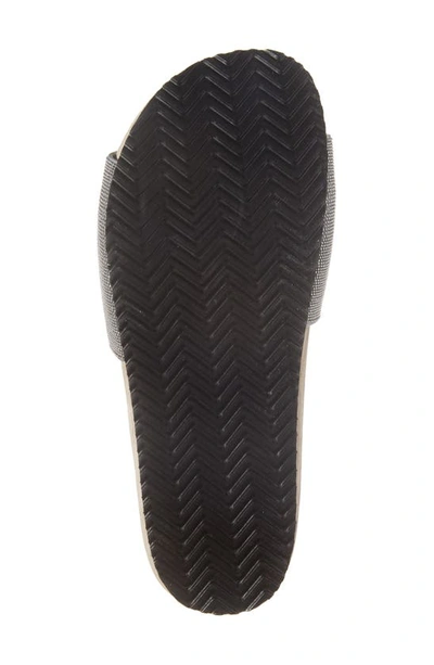 Brunello Cucinelli Monili Band Slide Sandal In Silver