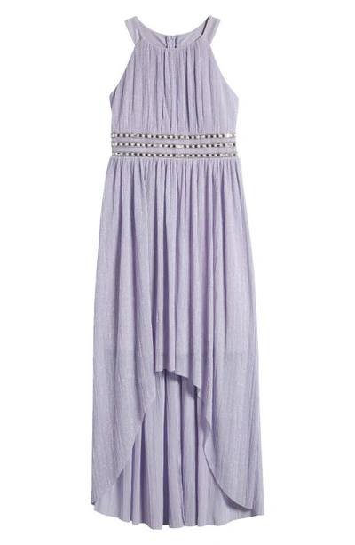 Shop Love, Nickie Lew Kids' Bead Embellished Metallic Party Dress In Lavender