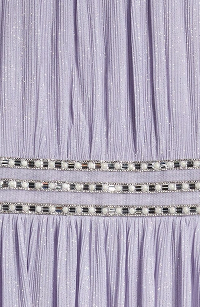 Shop Love, Nickie Lew Kids' Bead Embellished Metallic Party Dress In Lavender