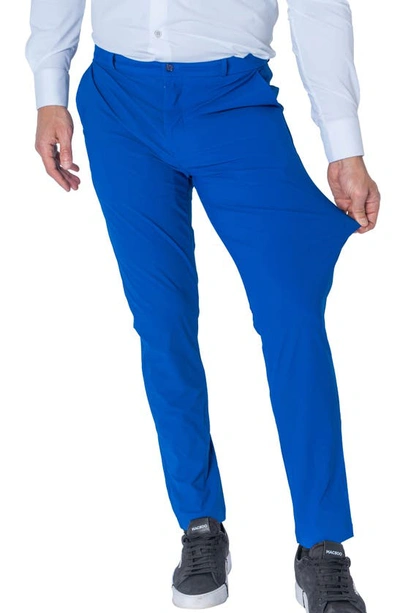 Shop Maceoo Slim Fit Pants In Blue