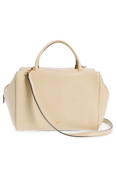 Anya Hindmarch Small Seaton Leather Top Handle Bag In Buff