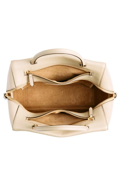 Shop Anya Hindmarch Small Seaton Leather Top Handle Bag In Buff