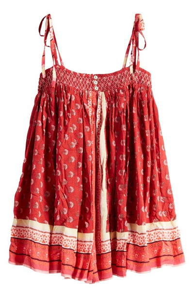 Shop Free People Intimately Fp Rule The World Pajama Romper In Ruby Combo