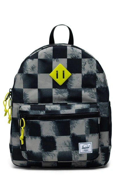 Shop Herschel Supply Co Kids' Heritage Youth Backpack In Black Stencil Checker