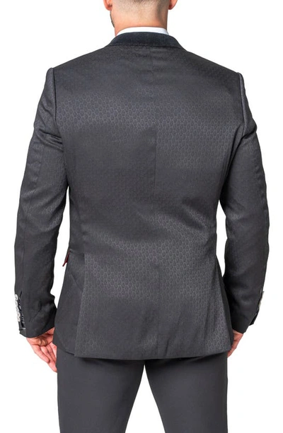 Maceoo Socrates Black Geometric Sport Coat In Black