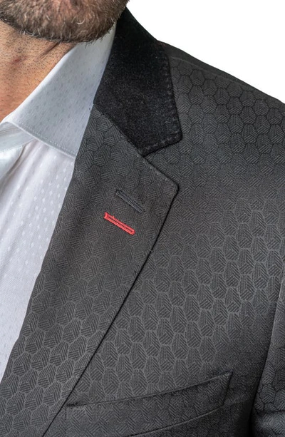 Maceoo Socrates Black Geometric Sport Coat In Black