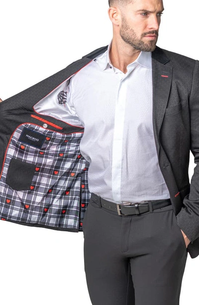 Maceoo Socrates Black Geometric Sport Coat In Black