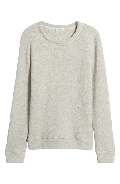 Shop Loveappella Cotton Crewneck Sweatshirt In Gray