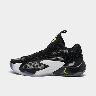 Shop Nike Jordan Big Kids' Jordan Luka 2 Basketball Shoes In Black/white/volt