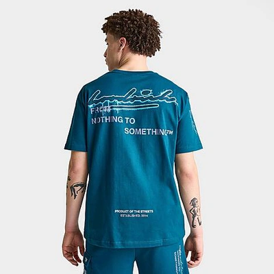 Shop Hoodrich Men's Og Splatter T-shirt In Legion Blue/white/radiance Blue