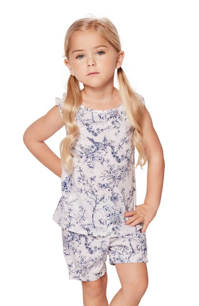 Petite Plume Girls' Timeless Toile Amelie Short Set - Baby, Little Kid, Big Kid In White