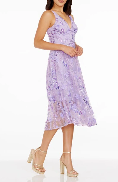 Shop Dress The Population Audrey Cocktail Dress In Lavender Multi