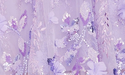 Dress The Population Audrey Dress In Lavender Multi