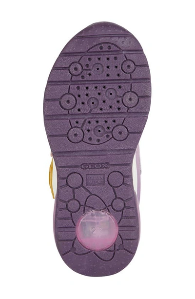 Shop Geox Kids' X Disney Space Club Water Resistant Light-up Sneaker In Pink/ Violet