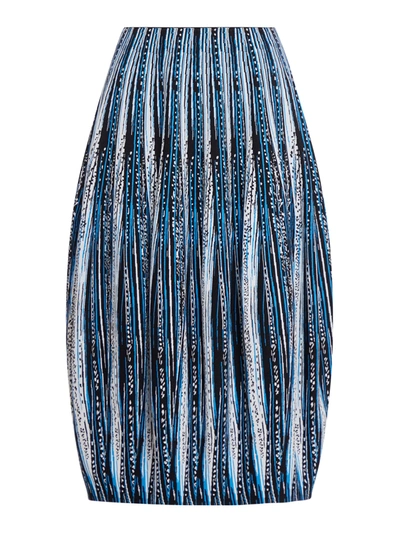 Shop Bottega Veneta Jacquard Skirt In Blue