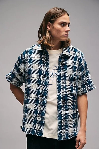 Shop Bdg Reed Plaid Shirt Top In Blue, Men's At Urban Outfitters