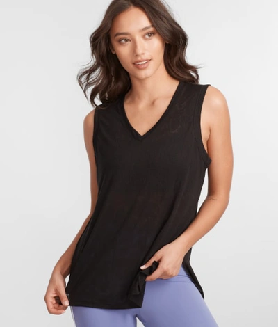 Shop Body Up Activewear Everywhere Burnout Tunic In Black