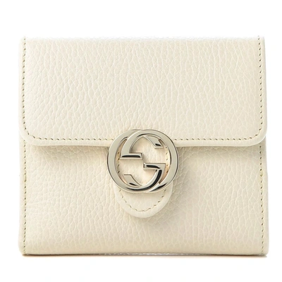 Shop Gucci White Leather Wallet