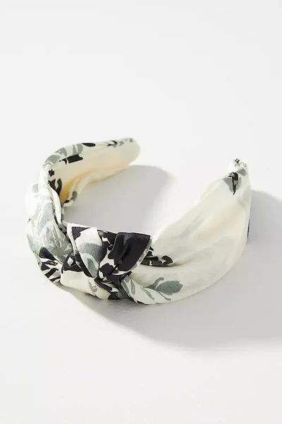 Shop By Anthropologie Everly Watercolor Knot Headband In White