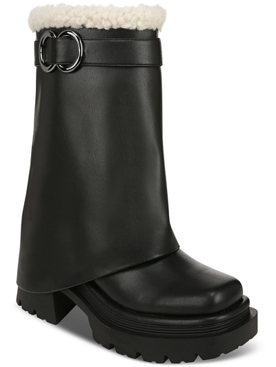 Shop Circus By Sam Edelman Noah Womens Faux Leather Platform Winter & Snow Boots In Black