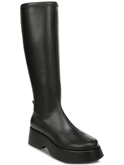 Shop Circus By Sam Edelman Kimberly Womens Patent Platform Knee-high Boots In Black
