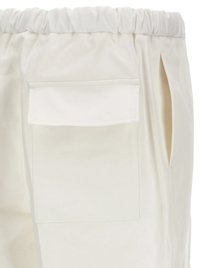 Shop Jil Sander Gabardine Trousers Pants White