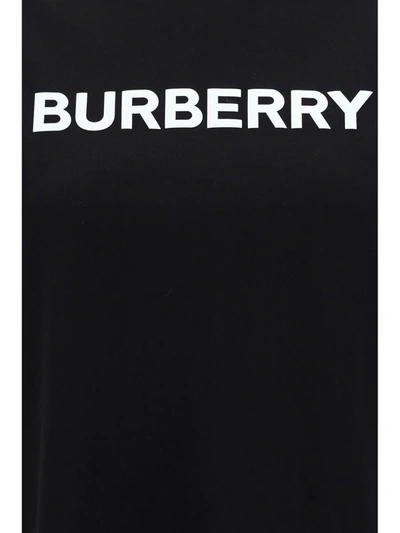 Burberry Black T-shirt With Bold Logo Design In Black