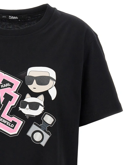 Shop Karl Lagerfeld Oversized Ikonik T-shirt Black