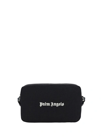 Shop Palm Angels Shoulder Bags In Black White