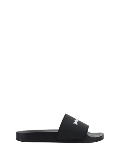 Shop Palm Angels Sandals In Black White