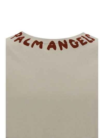 Shop Palm Angels T-shirts In Off White Red