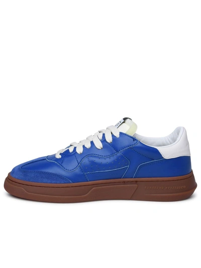 Shop Run Of Blue Leather Sneakers