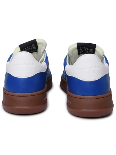 Shop Run Of Blue Leather Sneakers