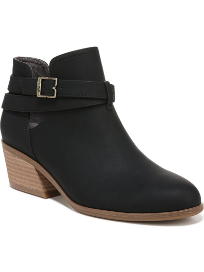 Shop Dr. Scholl's Shoes Literally Womens Faux Leather Ankle Booties In Black