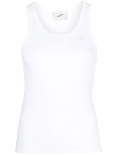 Coperni Logo-embroidered Tank Top In White