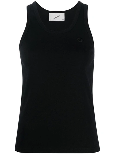 Coperni Lightweight Logo Tank Top In Black In Black