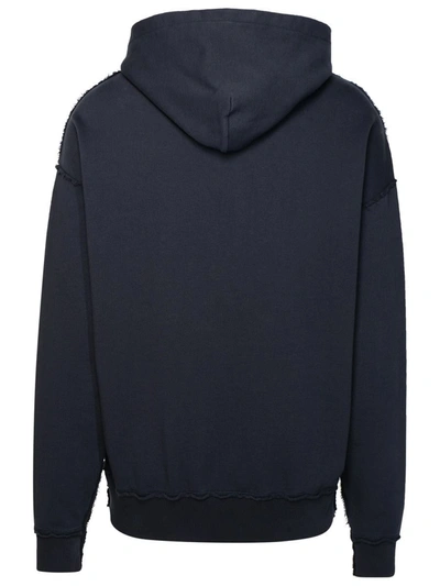 Shop Dolce & Gabbana Navy Cotton Sweatshirt