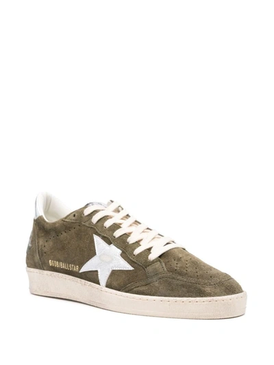 Shop Golden Goose Sneakers In Olive Night/silver