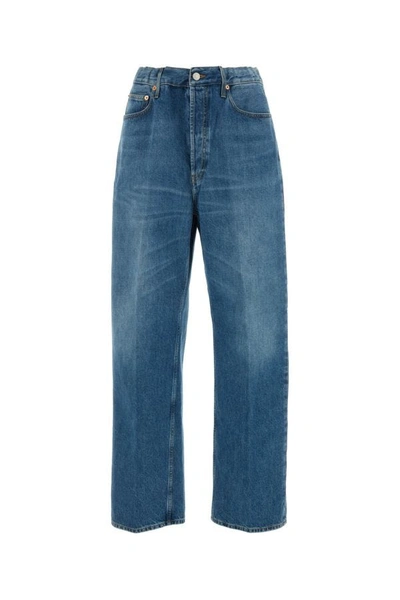 Shop Gucci Woman Denim Jeans In Blue