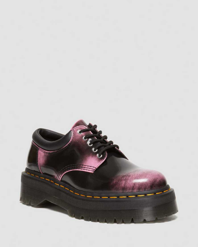 Shop Dr. Martens' 8053 Distressed Leather Platform Casual Shoes In Pink,black