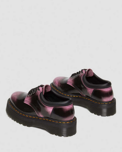 Shop Dr. Martens' 8053 Distressed Leather Platform Casual Shoes In Pink,black