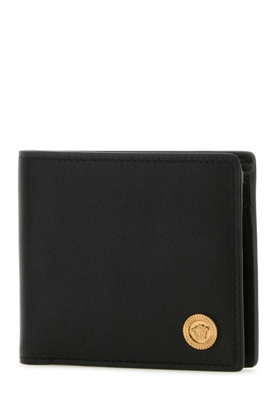 Shop Versace Man Black Leather Wallet