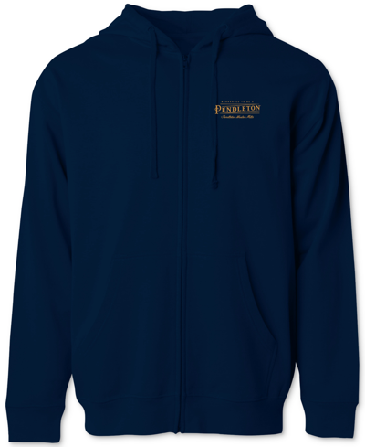 Shop Pendleton Men's Heritage Long Sleeve Logo Graphic Hoodie In Navy Blazer,gold