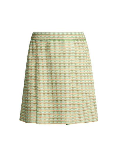 Shop Misook Women's Tweed A-line Miniskirt In Verdant Clover Paradise