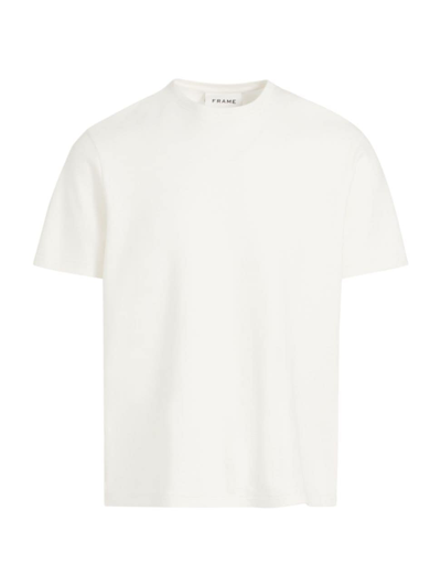 Shop Frame Men's Duo Fold Short-sleeve T-shirt In White Sand