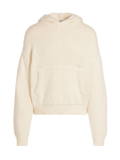 Shop Frame Men's Chunky Hoodie Sweater In White Canvas