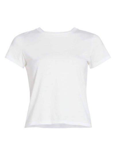 Shop Frame Women's Cotton Crop Baby T-shirt In White
