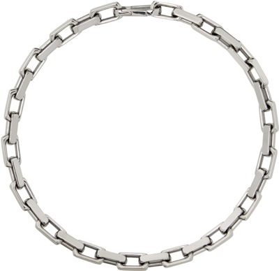 Shop Vitaly Silver Zero Necklace In Stainless Steel